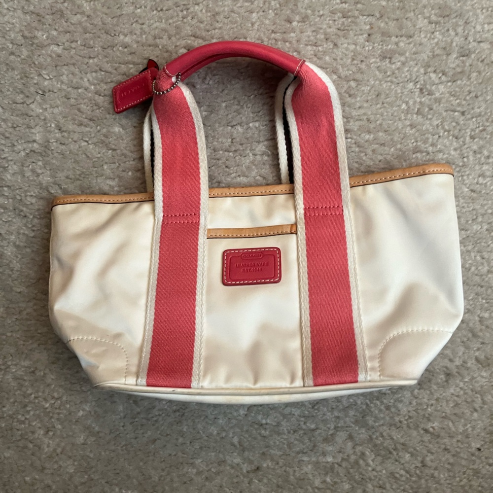 Dooney & Bourke Pink and Cream Tote Bag